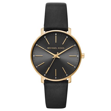 montre michael kors femme noir et doré|Michael Kors original watch.